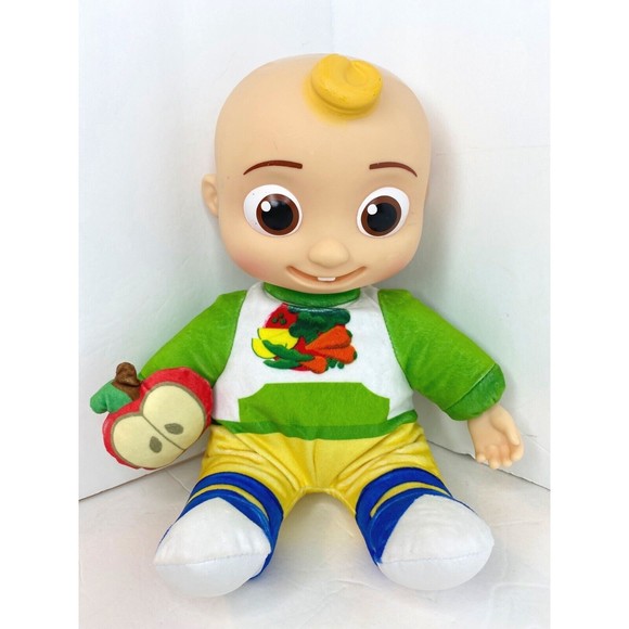 CoComelon Snack Time JJ Plush Doll Apple Sings “Yes Yes Vegetables” Song Phrases - Picture 1 of 5